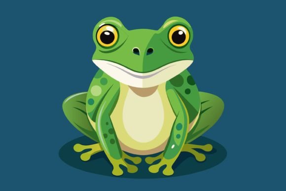 Download Beautiful Frog Vector,frog Illustrat - Beautiful Collection