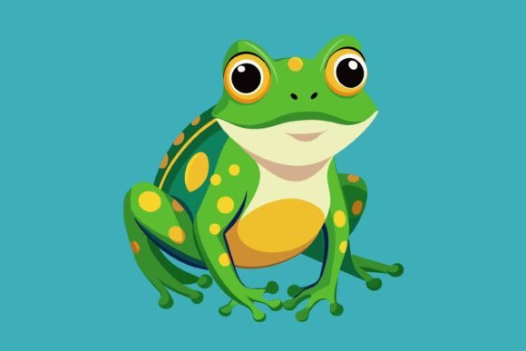 Download Beautiful Frog Vector,frog Illustrat - Beautiful Collection