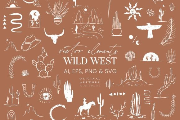 Download Wild West Vector Elements Western SVG - Wild Collection