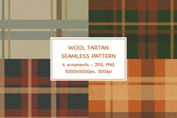 Download Wool Tartan Plaid Pattern 4 Pack PNG JPG - Wool Collection